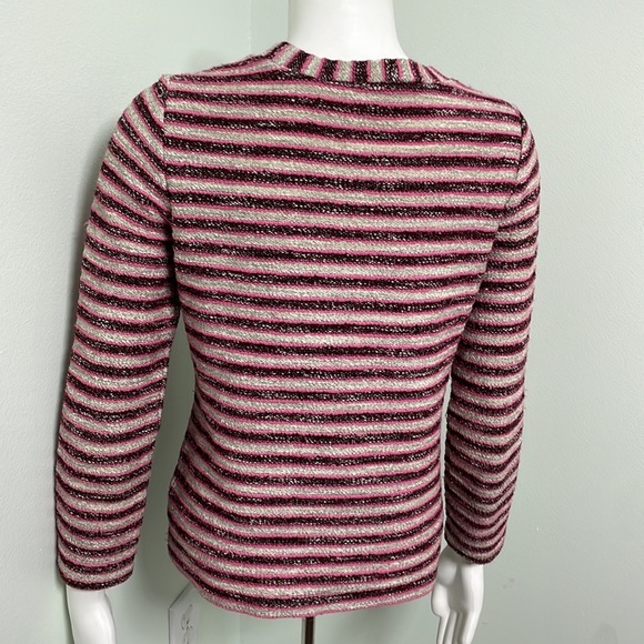 Tory Burch Pink Striped Pullover Sweater - Picture 9 of 10